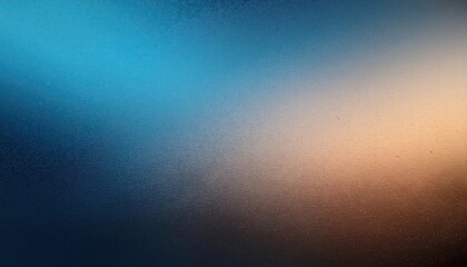 Serene Gradient of Dusk and Dawn. Soft Transition from Warm Orange Horizon to Calm Blue. Grainy Retro Noise Banner Texture Web Design Copy Space Poster Backdrop