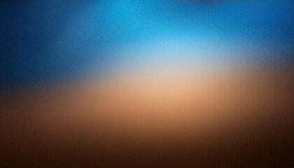 Serene Gradient of Dusk and Dawn. Soft Transition from Warm Orange Horizon to Calm Blue. Grainy Retro Noise Banner Texture Web Design Copy Space Poster Backdrop