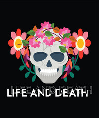 life and death modern Typography retro Vintage groovy svg T-shirt Designs 
