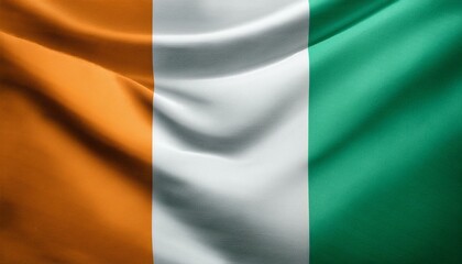 コートジボワールの国旗(waving national flag of Cote d'Ivoire.)
