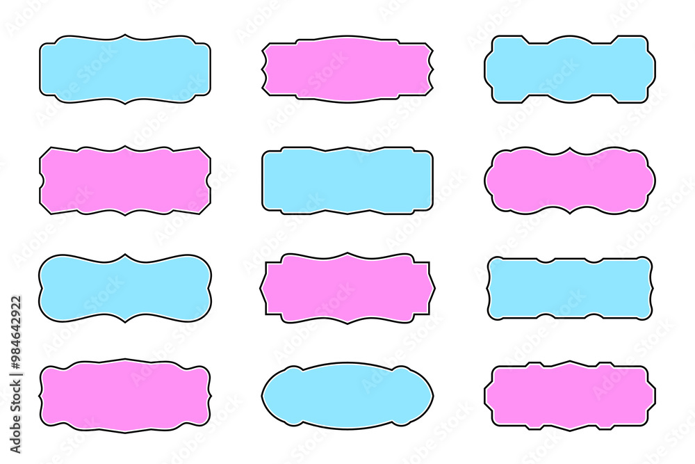 Poster design a set of text frames with a transparent background