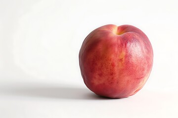 Ripe nectarine on a white background