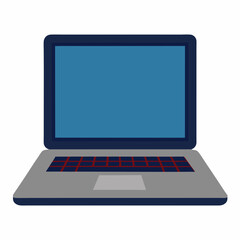 Vector Illustration of Computer or Laptop on White Background for SVG and Cricut