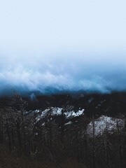 clouds over the mountains