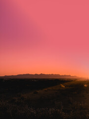 sunset in the mountains