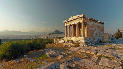 Obraz premium The Erechtheion Temple on Acropolis Hill