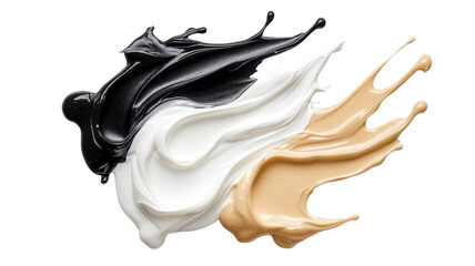 Creamy texture stroke for cosmetics, face creams, gels, lotions, foams.