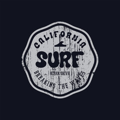 Hawaii surfing Illustration typography for t shirt, poster, logo, sticker, or apparel merchandise