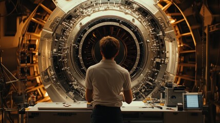 Stargate-inspired Control Room in a Futuristic Technology Setting