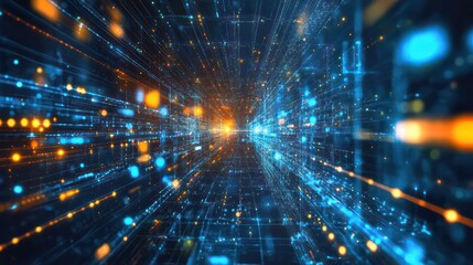 Fototapeta premium AI quantum computing unlocking new potentials in processing speeds and complex problem-solving