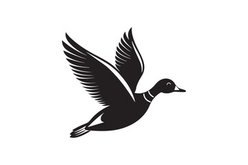 Duck silhouette vector illustration, Duck silhouette vector, Duck silhouette PNG.