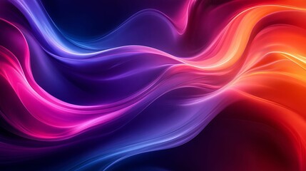 Obraz premium Abstract Wavy Background with Vibrant Purple, Blue, and Red Hues