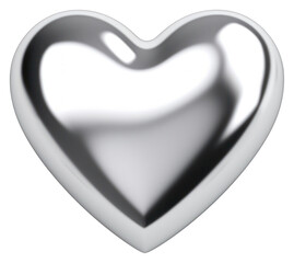 PNG  Shiny metallic heart shape illustration