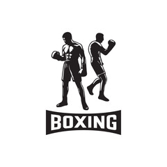 Obraz premium Creative Set Of Illustration Boxing Logo Design