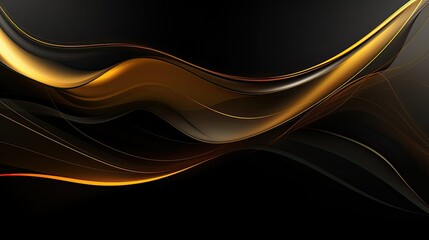 Fototapeta premium The splendor of luxury black gold abstract background.