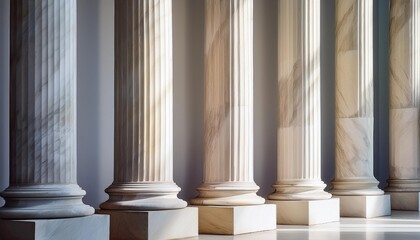 columns on a white background