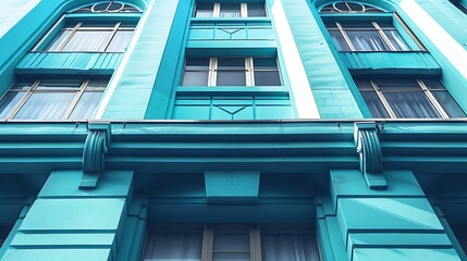 Fototapeta premium Detail of modern office building. Architectural detail of modern architecture.