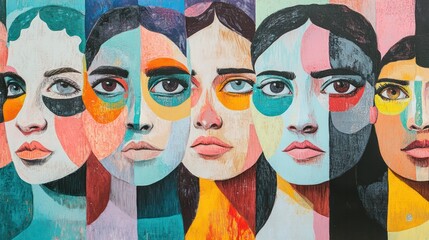 Obraz premium Gender and sexuality depicted through diverse expressions, showcasing individuality and personal identity