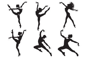 dance vector silhouette design illustrator