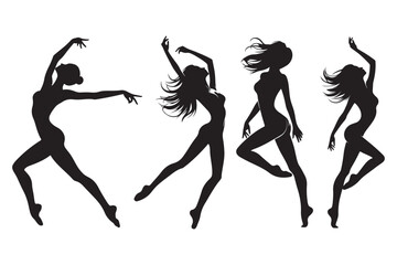 dance vector silhouette design illustrator