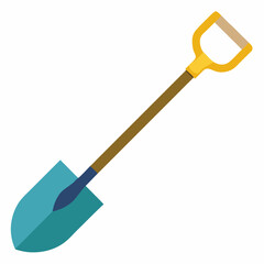 Shovel on White Background Vector Illustration | SVG, Cricut Cut Files, Clipart, Logo Icons, Graphic Design Resource