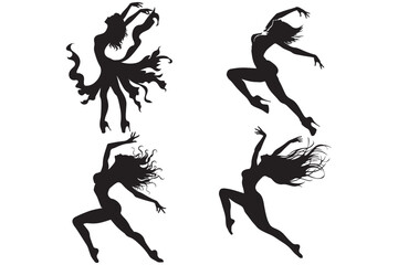 dance vector silhouette design illustrator