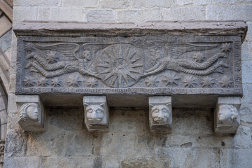 Sant Feliu de Girona, Sarcophagus of the Sitjar family, Girona, Catalonia, Spain