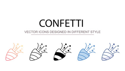 Obraz premium Confetti icon design with white background stock illustration