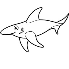 Sleek Hammerhead Shark Vector Art