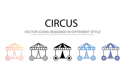 Fototapeta premium Circus icon design with white background stock illustration