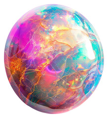 PNG Vibrant abstract colorful sphere