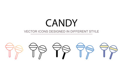 Fototapeta premium Candy icon design with white background stock illustration