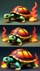 Obraz premium tortoise with a car