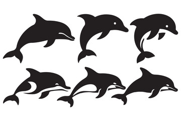 Dolphin silhouette vector illustration