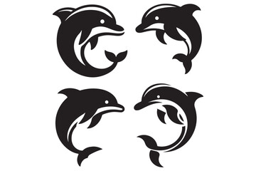 Dolphin silhouette vector illustration