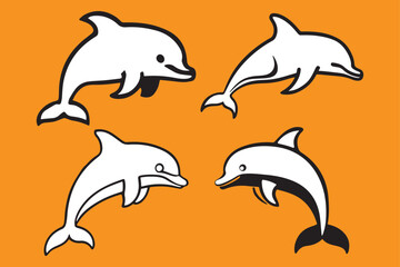 Dolphin silhouette vector illustration