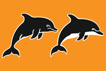Dolphin silhouette vector illustration
