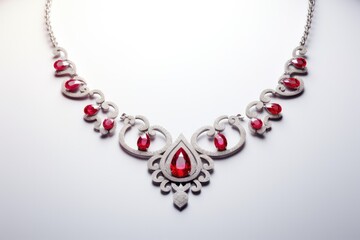 Obraz premium A luxurious ruby necklace exuding elegance and sophistication