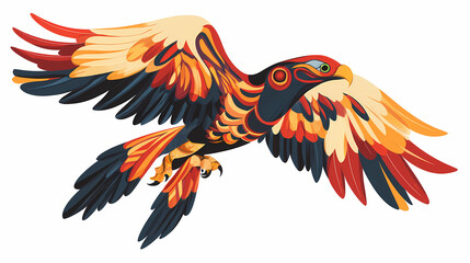 Obraz premium A thunderbird clipart. Thunderbird. Illustration