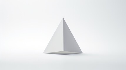 A minimalist origami pyramid, its crisp folds and sharp lines exuding a sense of elegance and precision.