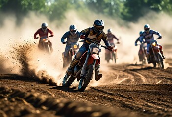 Naklejka premium motocross
