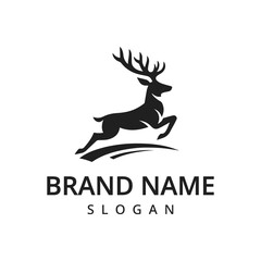 Deer logo design vector template isolated on white background