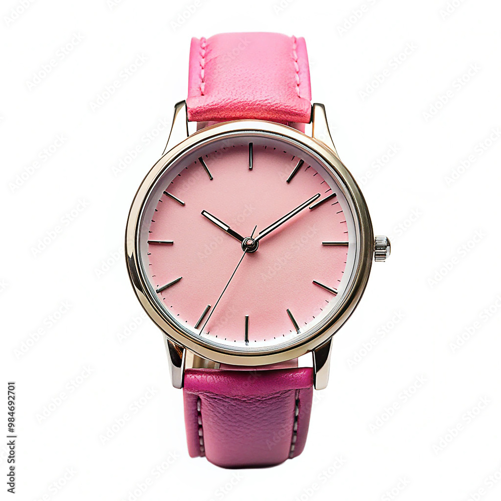 Wall mural vintage pink watch