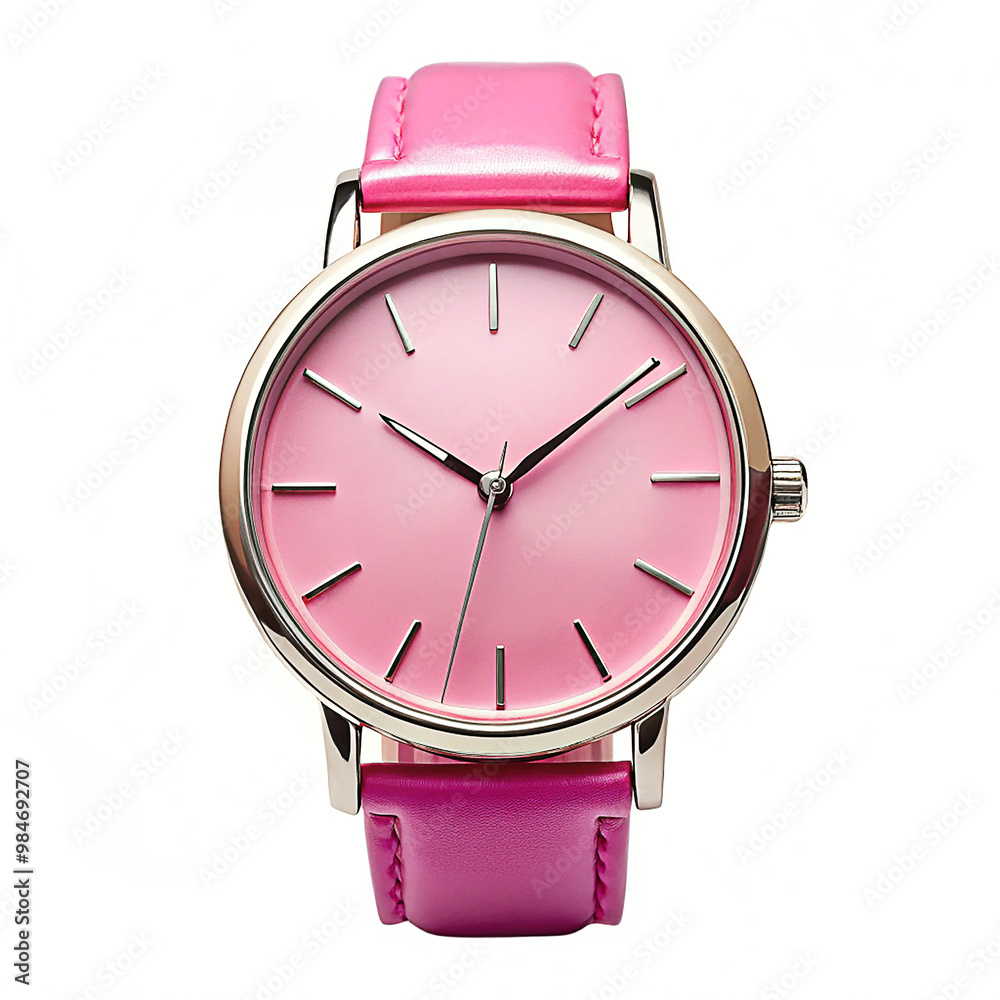 Wall mural vintage pink watch