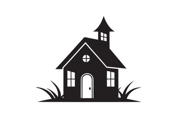 House icon silhouette vector illustration, House icon silhouette vector.