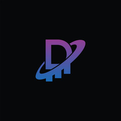 Abstract Financial Symbol And Letter D