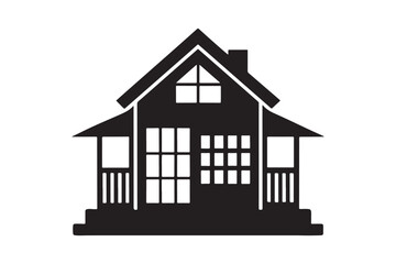 House icon silhouette vector illustration, House icon silhouette vector.