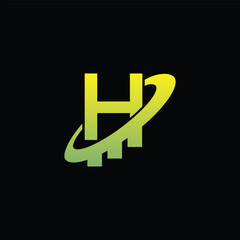 Abstract Financial Symbol And Letter H