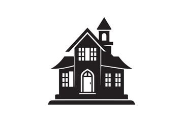 House icon silhouette vector illustration, House icon silhouette vector.