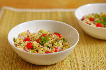 Bulgur salad in bowl
